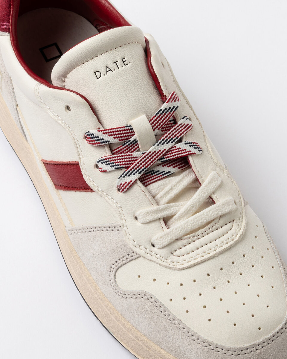 Court 2.0 VINTAGE CALF WHITE-BORDEAUX