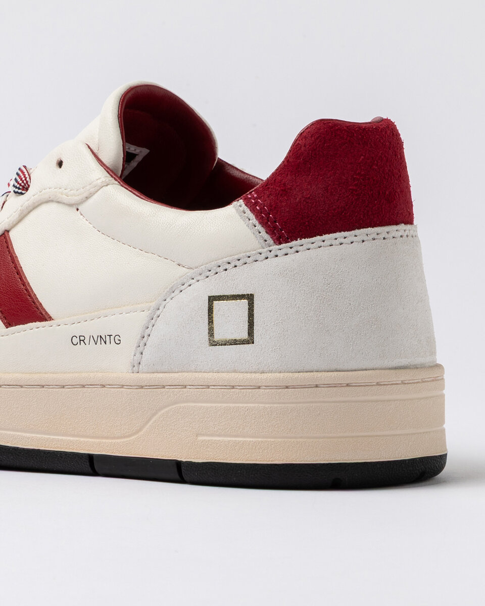 Court 2.0 VINTAGE CALF WHITE-BORDEAUX